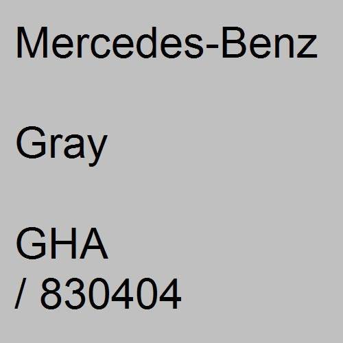 Mercedes-Benz, Gray, GHA / 830404.